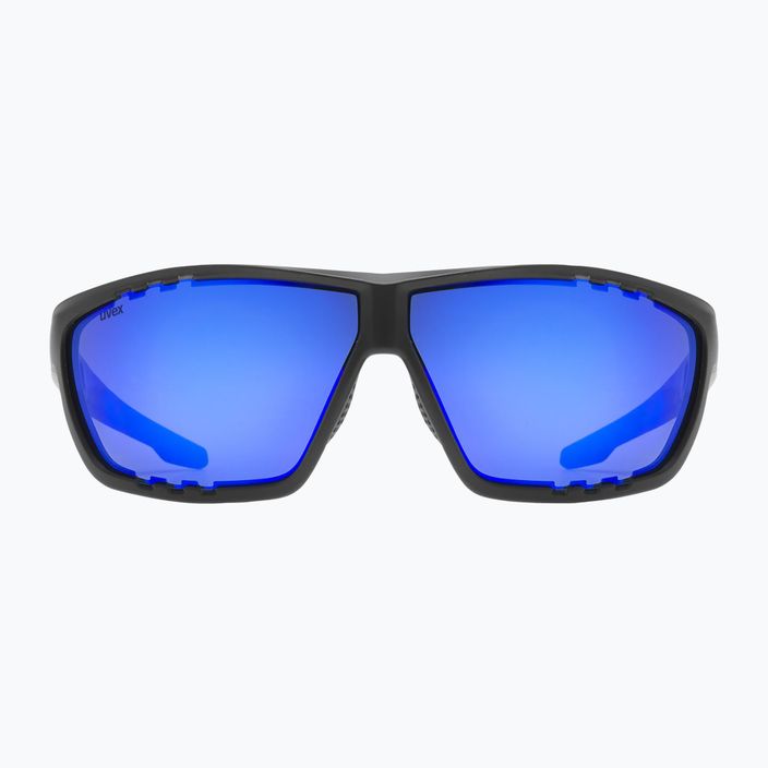 UVEX Sportstyle 706 μαύρα ματ/μπλε γυαλιά ηλίου με καθρέφτη 2