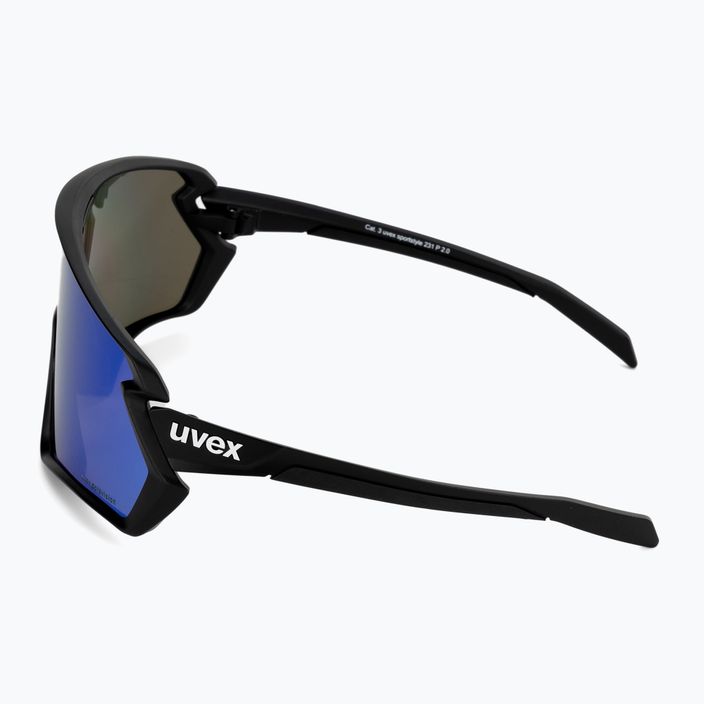 UVEX Sportstyle 231 2.0 P μαύρα ματ/μπλε γυαλιά ποδηλασίας 53/3/029/2240 4