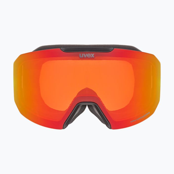 UVEX Evidnt Attract CV S2 γυαλιά σκι μαύρο ματ/κόκκινος καθρέφτης/κοντρέ πορτοκαλί/καθαρό 2