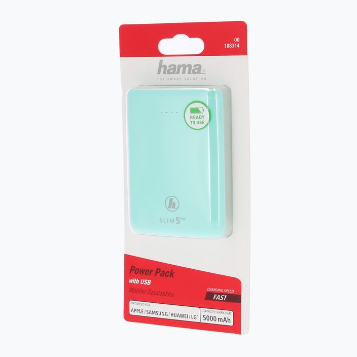 Hama Slim 5HD Power Pack 5000 mAh πράσινο