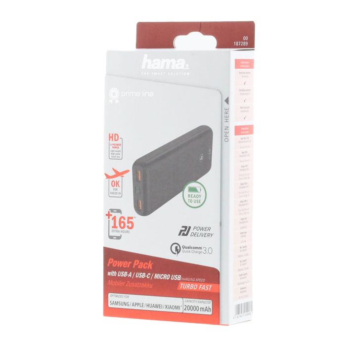 Hama PD20-HD Power Pack 20000 mAh μαύρο 1872890000 2