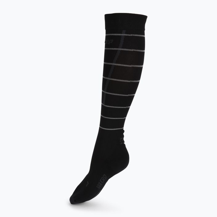 CEP Reflective γυναικείες κάλτσες συμπίεσης για τρέξιμο μαύρες WP405Z 2