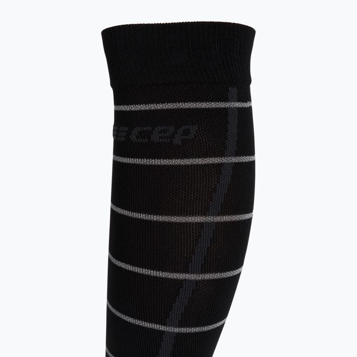 CEP Reflective γυναικείες κάλτσες συμπίεσης για τρέξιμο μαύρες WP405Z 3