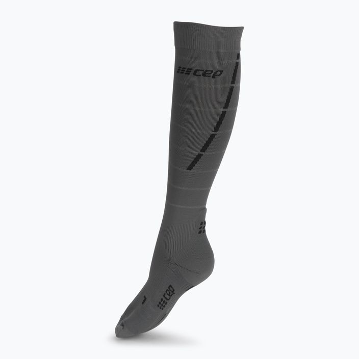 CEP Reflective γκρι γυναικείες κάλτσες συμπίεσης για τρέξιμο WP402Z 2