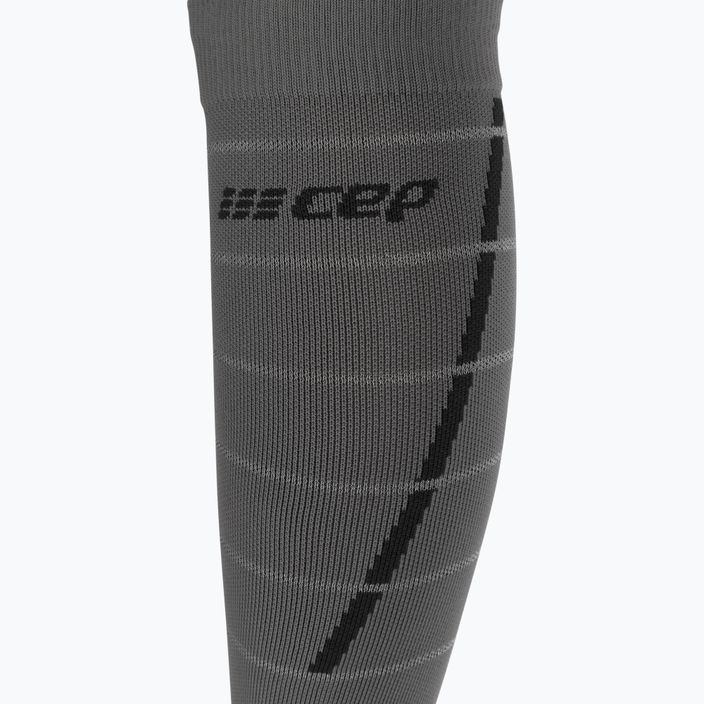 CEP Reflective γκρι γυναικείες κάλτσες συμπίεσης για τρέξιμο WP402Z 3