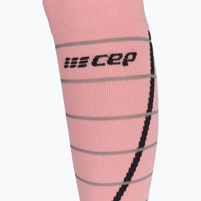 CEP Ανακλαστικές ροζ κάλτσες συμπίεσης για τρέξιμο γυναικών WP401Z 3