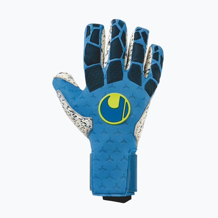 Uhlsport Hyperact Supergrip+ Finger Surround γάντι τερματοφύλακα μπλε και λευκό 101123101 4