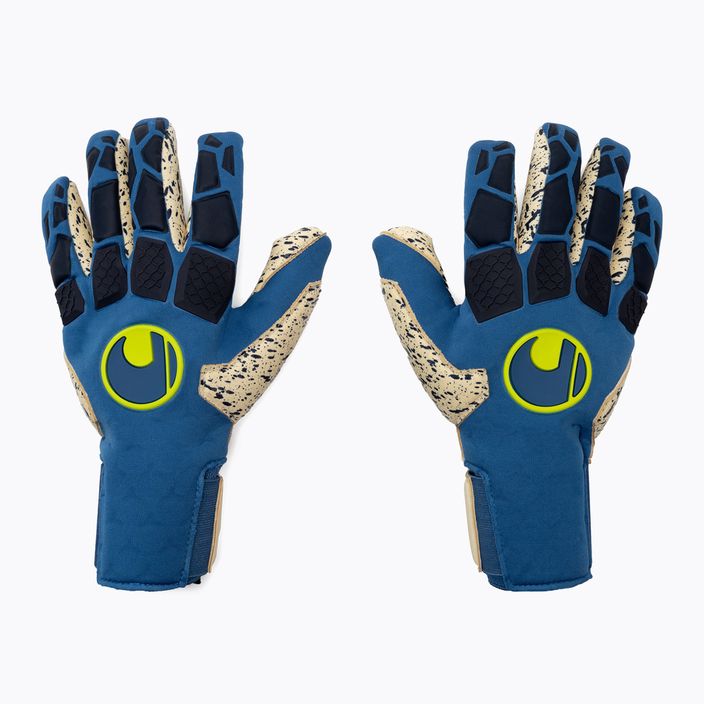 Uhlsport Hyperact Supergrip+ Finger Surround γάντι τερματοφύλακα μπλε και λευκό 101123101