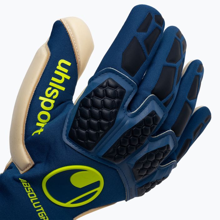 Uhlsport Hyperact Absolutgrip Reflex μπλε και άσπρα γάντια τερματοφύλακα 101123301 3