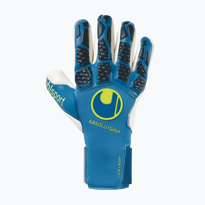 Uhlsport Hyperact Absolutgrip Finger Surround γάντια τερματοφύλακα μπλε και λευκό 101123401 4