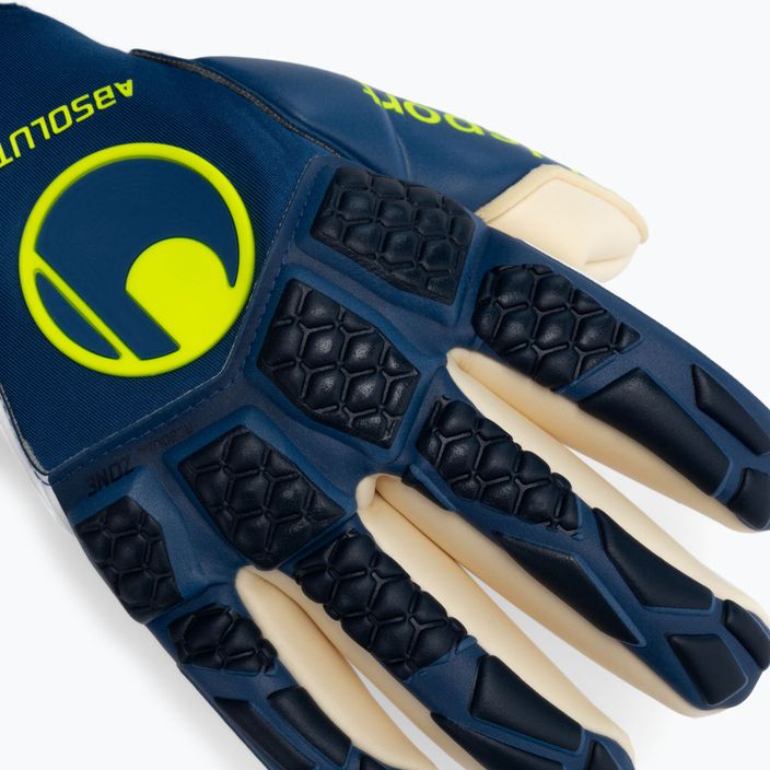 Uhlsport Hyperact Absolutgrip Finger Surround γάντια τερματοφύλακα μπλε και λευκό 101123401 3