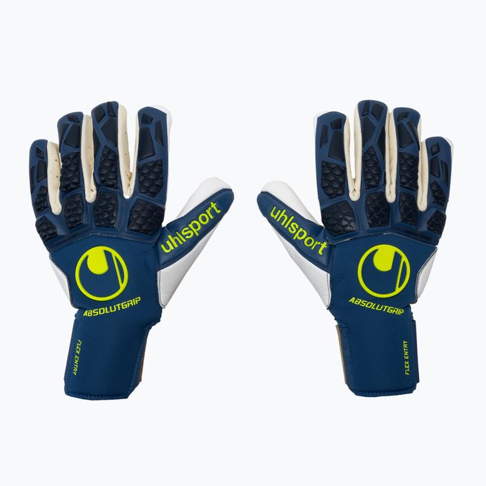 Uhlsport Hyperact Absolutgrip HN μπλε και άσπρα γάντια τερματοφύλακα 101123501