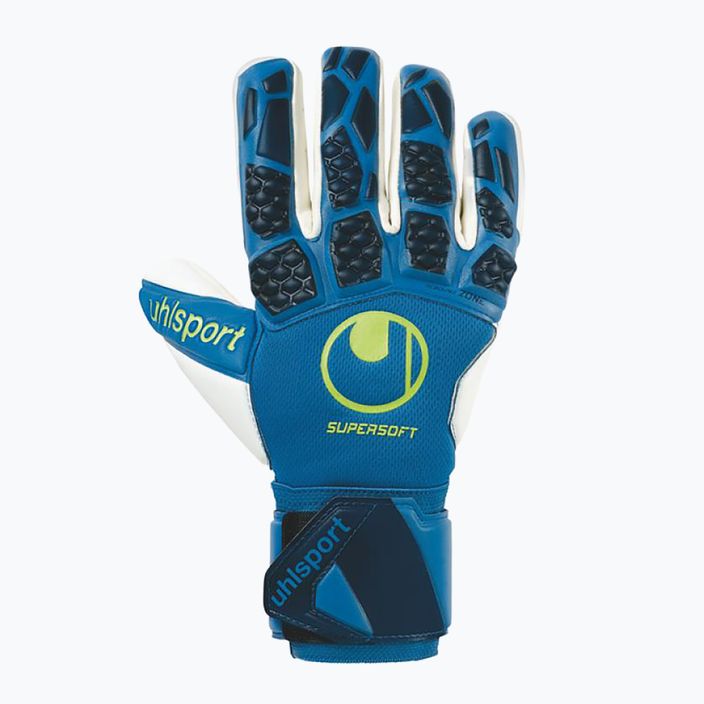 Παιδικά γάντια τερματοφύλακα uhlsport Hyperact Supersoft HN μπλε και λευκό 101123601 4