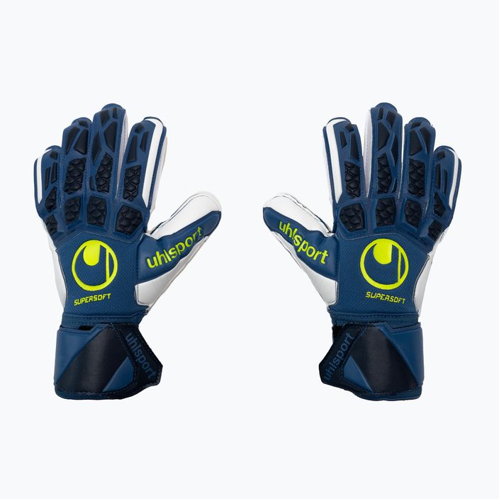Uhlsport Hyperact Supersoft μπλε και άσπρα γάντια τερματοφύλακα 101123701