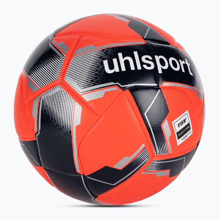 Ποδόσφαιρο uhlsport Match Addglue fluo κόκκινο/ναυτικό/ασημί μέγεθος 5 2