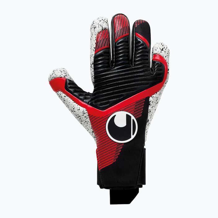 Γάντια τερματοφύλακα Uhlsport Powerline Supergrip+ μαύρο/κόκκινο/λευκό