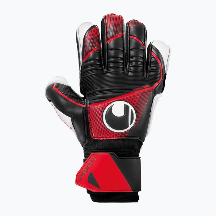 Γάντια τερματοφύλακα Uhlsport Powerline Soft Flex Frame μαύρο/κόκκινο/λευκό