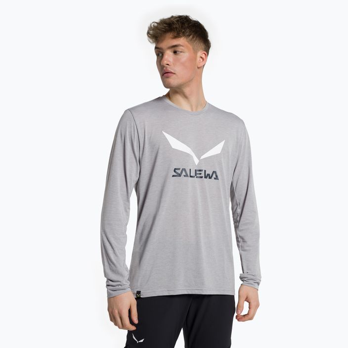 Ανδρικό πουκάμισο trekking Salewa Solidlogo Dry γκρι 00-0000027340