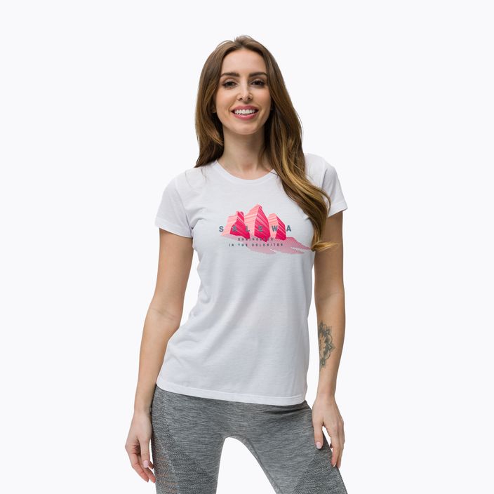 Salewa Lines Graphic Dry γυναικείο πουκάμισο trekking λευκό 00-0000028064