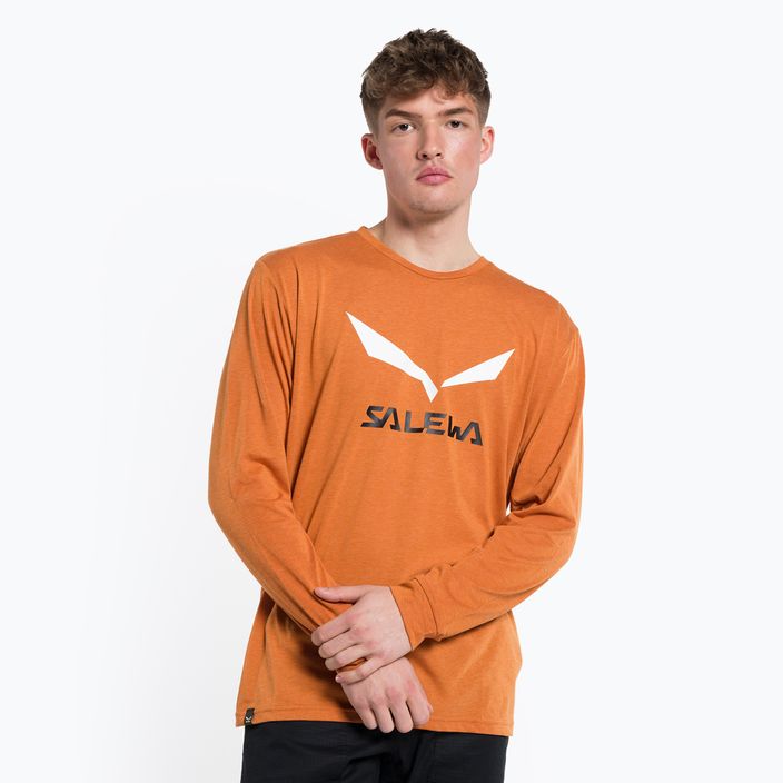 Ανδρικό πουκάμισο trekking Salewa Solidlogo Dry πορτοκαλί 00-0000027340