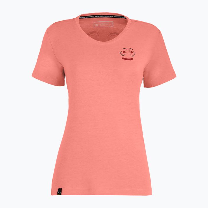 Salewa Lavaredo Hemp Print γυναικείο μπλουζάκι αναρρίχησης ροζ 00-0000028368 5
