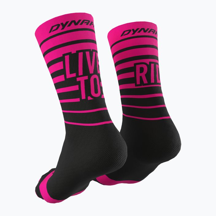 DYNAFIT Live To Ride κάλτσες ποδηλασίας μαύρες/ροζ 08-0000071746 2