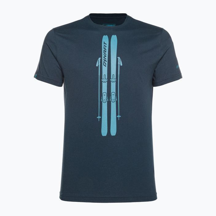 Ανδρικό μπλουζάκι DYNAFIT Graphic CO blueberry/skis T-shirt