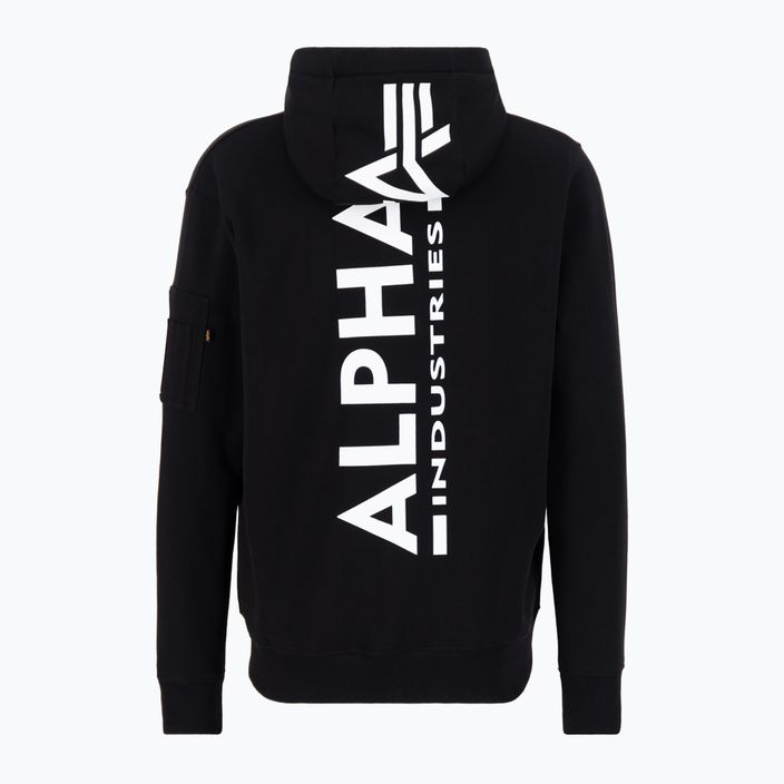 Ανδρικό φούτερ Alpha Industries Back Print Zip μαύρο 2