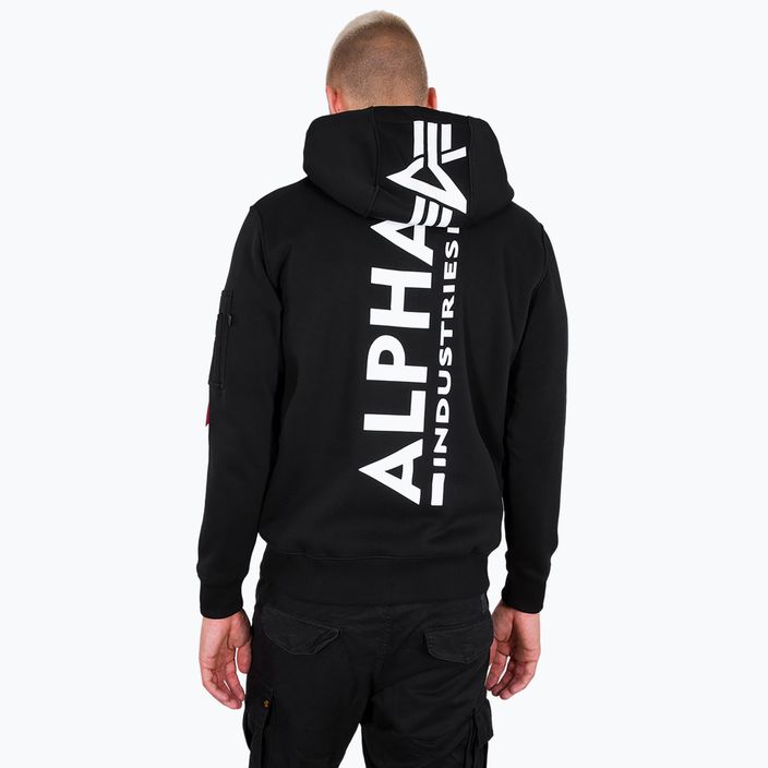 Ανδρικό φούτερ Alpha Industries Back Print Zip μαύρο 3