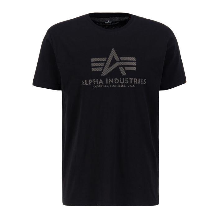 Alpha Industries ανδρικό μπλουζάκι Basic T Carbon μαύρο 2