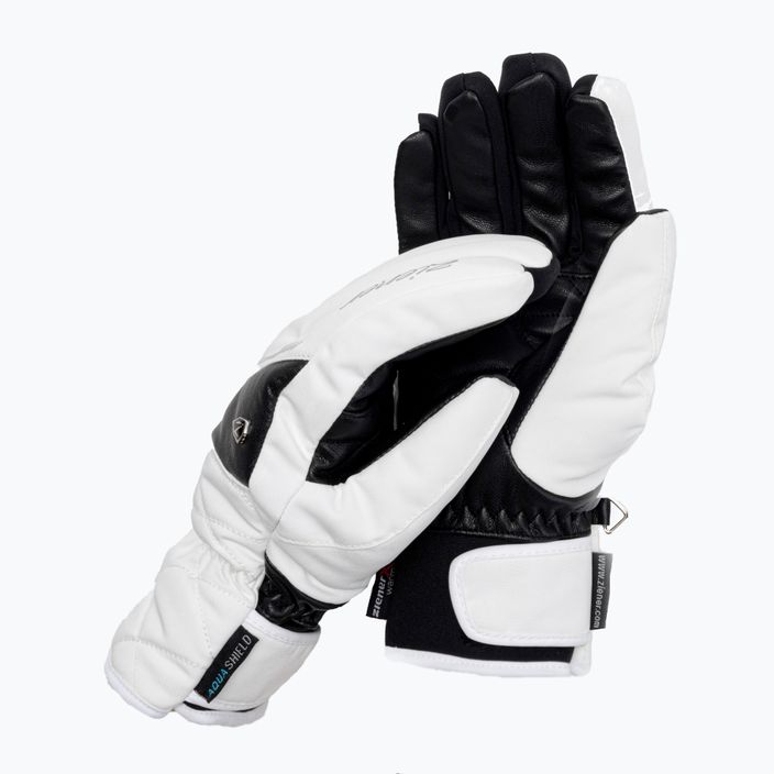 Γυναικείο γάντι σκι ZIENER Kaika As Aw λευκό 801167.1