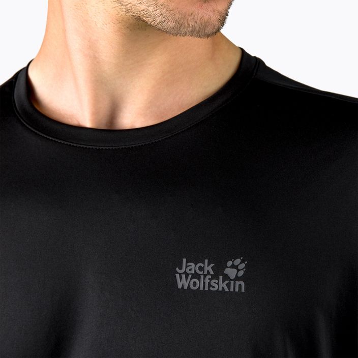 Jack Wolfskin Tech ανδρικό t-shirt trekking μαύρο 1807071_6000 4