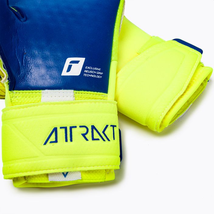 Γάντια τερματοφύλακα Reusch Attrakt Duo κίτρινο-μπλε 5270055 4