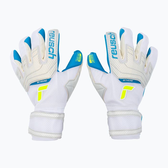 Reusch Attrakt Aqua μπλε και λευκά γάντια τερματοφύλακα 5270439