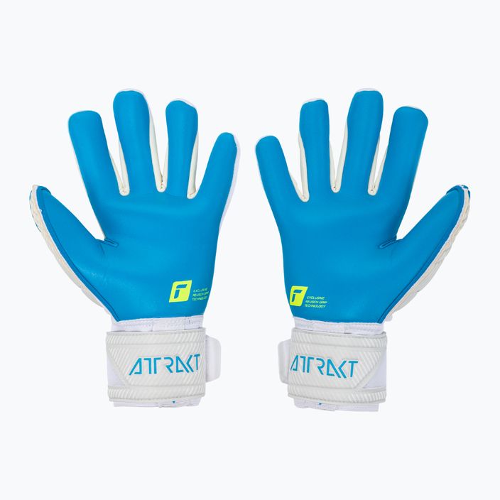Reusch Attrakt Aqua μπλε και λευκά γάντια τερματοφύλακα 5270439 2
