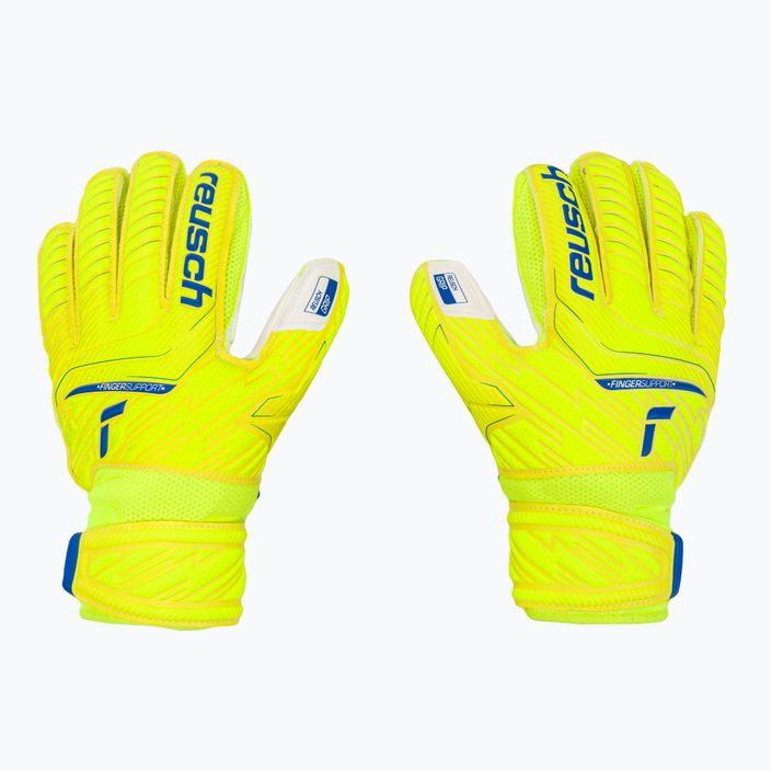 Reusch Attrakt Grip Finger Support Γάντια τερματοφύλακα Junior κίτρινο 5272810