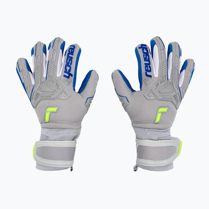 Reusch Attrakt Freegel Silver Junior παιδικά γάντια τερματοφύλακα γκρι-μπλε 5272235-6006