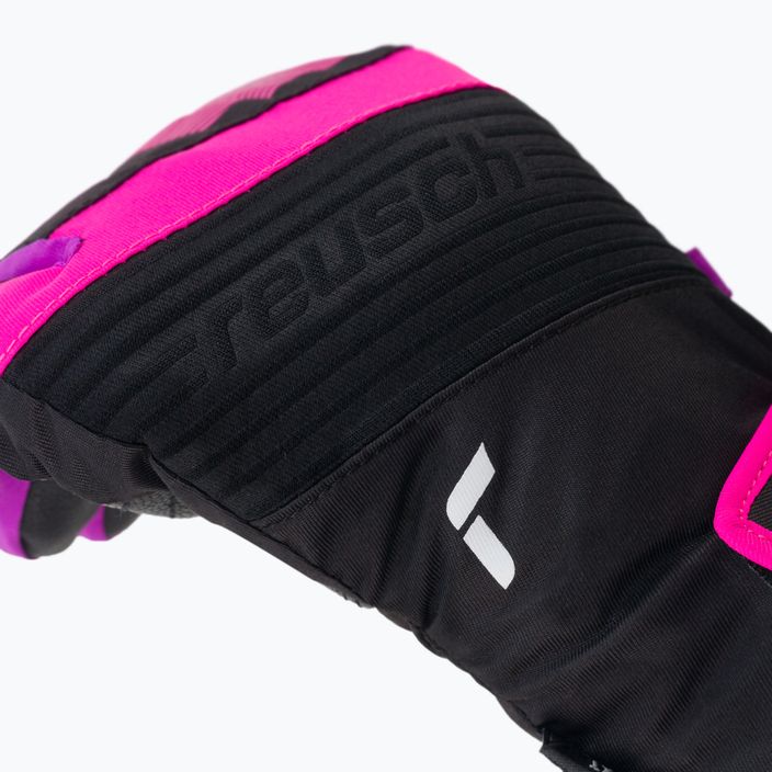 Reusch Duke R-Tex XT παιδικά γάντια σκι μαύρο-ροζ 5