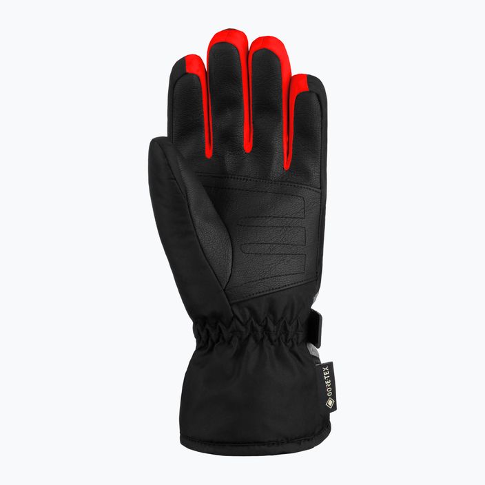 Reusch Flash Gore-Tex παιδικό γάντι σκι μαύρο/μαύρο μελανζέ/κόκκινο φωτιά 3