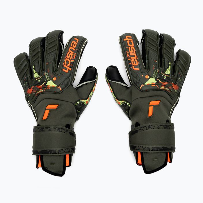 Reusch Attrakt Duo Evolution Adaptive Flex γάντια τερματοφύλακα πράσινα 5370055-5555