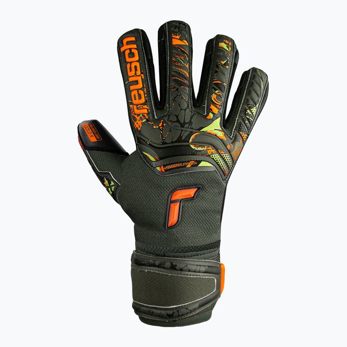 Reusch Attrakt Gold X Finger Support Junior γάντια τερματοφύλακα πράσινα-μαύρα 5372050-5555 5