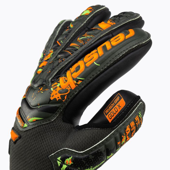 Reusch Attrakt Gold X Finger Support Junior γάντια τερματοφύλακα πράσινα-μαύρα 5372050-5555 3