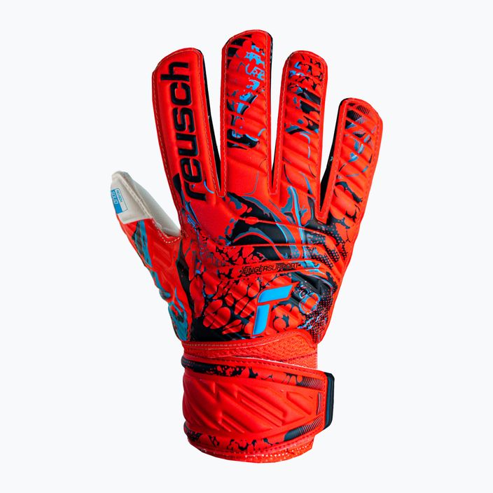 Reusch Attrakt Solid Finger Support Junior παιδικά γάντια τερματοφύλακα κόκκινα 5372510-3334 4