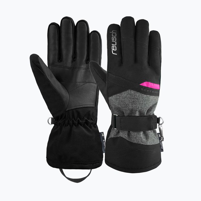 Γυναικείο γάντι σκι Reusch Helena R-Tex Xt μαύρο/μαύρο μελανζέ/ροζ glo 5