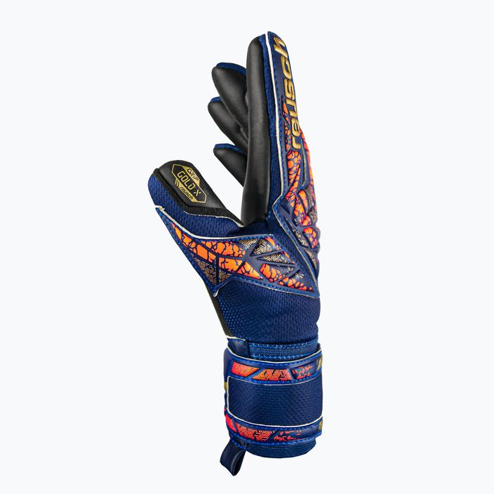 Παιδικά γάντια τερματοφύλακα Reusch Attrakt Gold X Junior premium μπλε/χρυσό/μαύρο 4