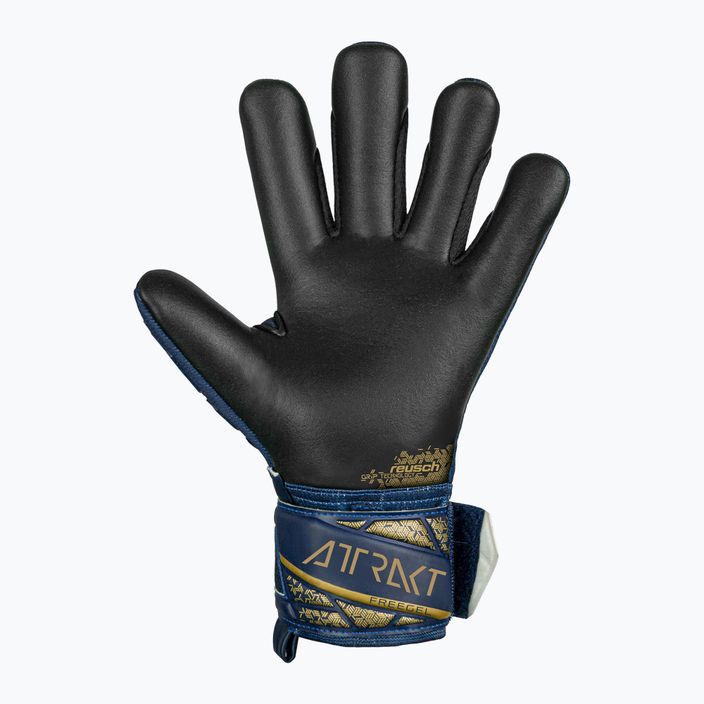 Παιδικά γάντια τερματοφύλακα Reusch Attrakt Freegel Silver Junior premium μπλε/χρυσό/μαύρο 3