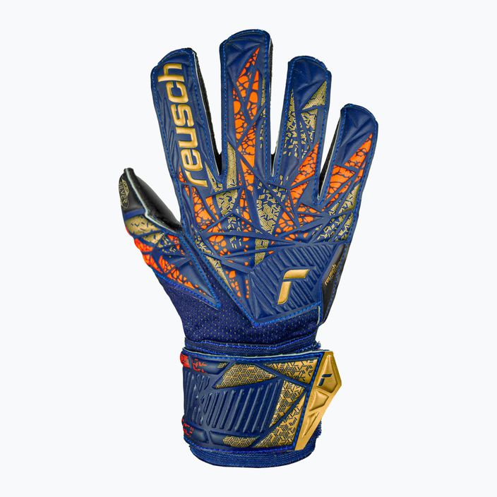 Παιδικά γάντια τερματοφύλακα Reusch Attrakt Silver Junior premium μπλε/χρυσό/μαύρο 2