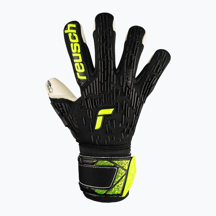 Reusch Attrakt Freegel Gold Finger Support Γάντια τερματοφύλακα Junior μαύρα/κίτρινα ασφαλείας 2