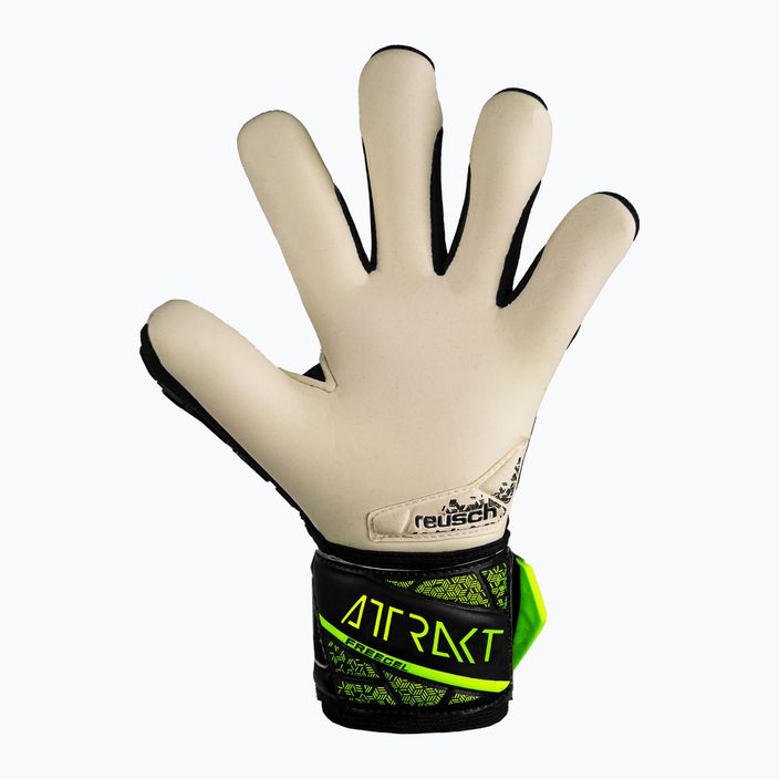 Reusch Attrakt Freegel Gold Finger Support Γάντια τερματοφύλακα Junior μαύρα/κίτρινα ασφαλείας 3