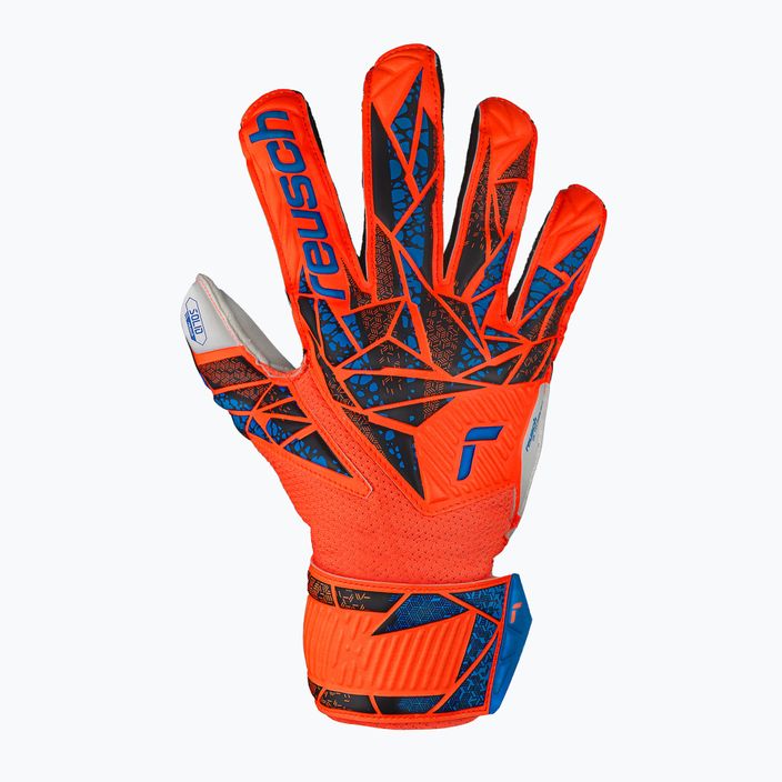 Reusch Attrakt Solid Finger Support Junior hyper orng/elec μπλε παιδικά γάντια τερματοφύλακα 2